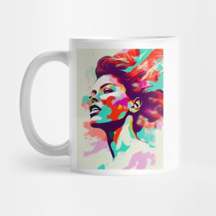 Abstract pop art style woman Mug